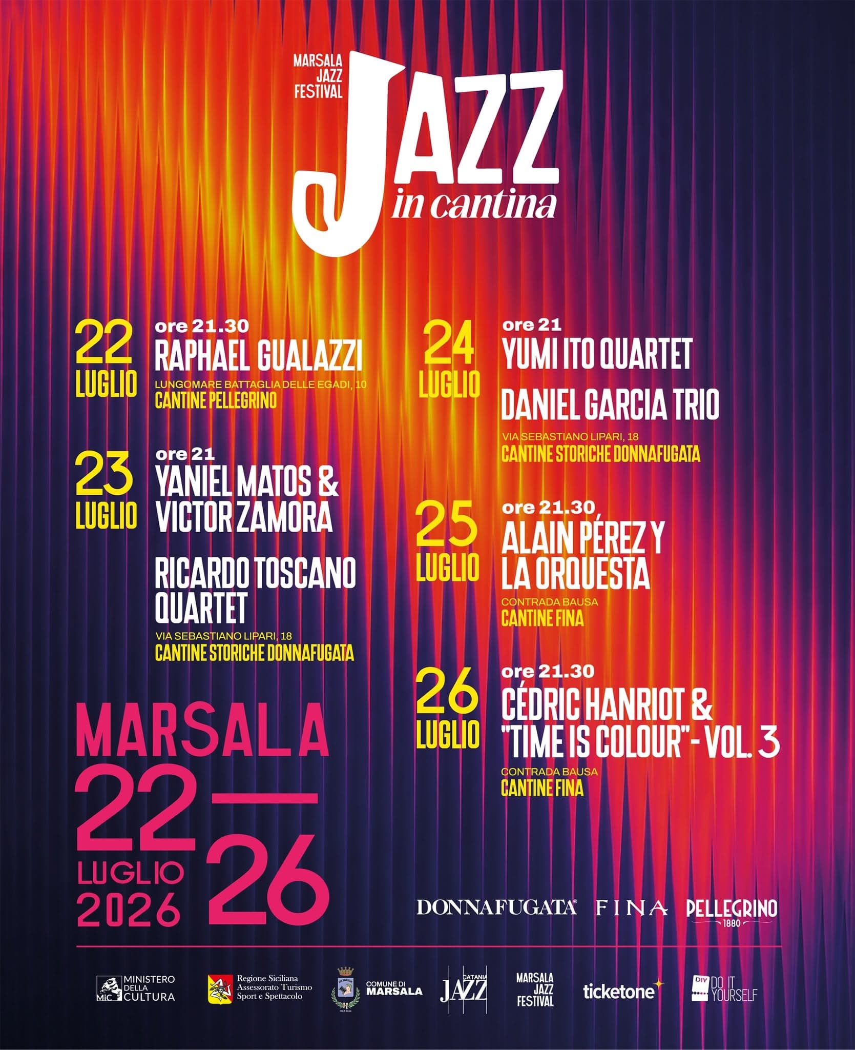 Yumi Ito Quartet e Daniel García Trio — Jazz in Cantina, Cantine Donnafugata